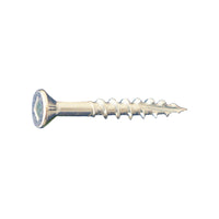 #10 x 312 inch Flat Head Type 17 Wood Screws wNibs Zinc Pkg 1000
