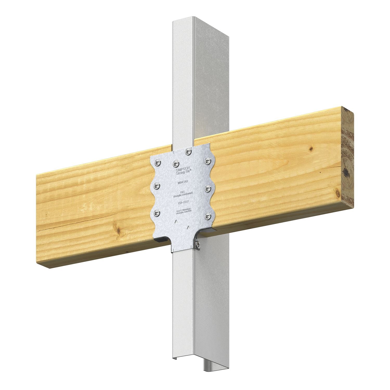 WBAC Wood Backing Steel Connector Installed