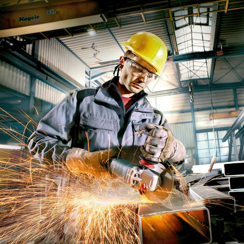 Metabo (613111420) 6" M-Brush Angle Grinder w/Non-Lock Paddle Switch & TC Electronics - 14.5 Amp