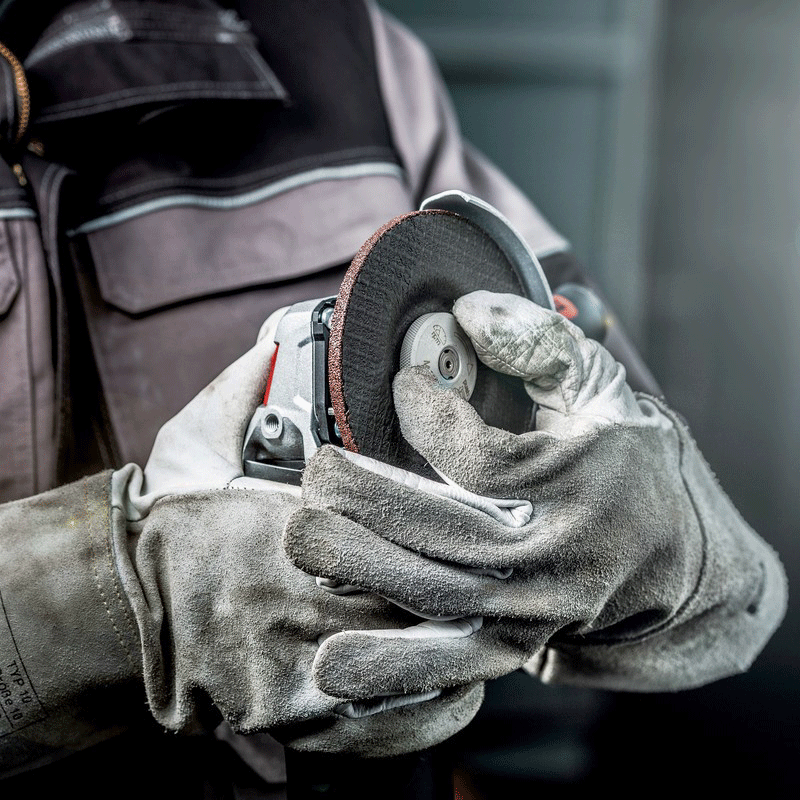 Metabo (613111420) 6" M-Brush Angle Grinder w/Non-Lock Paddle Switch & TC Electronics - 14.5 Amp