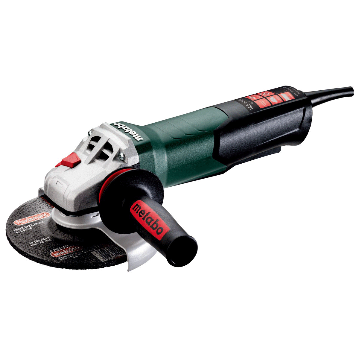 Metabo (613111420) 6" M-Brush Angle Grinder w/Non-Lock Paddle Switch & TC Electronics - 14.5 Amp