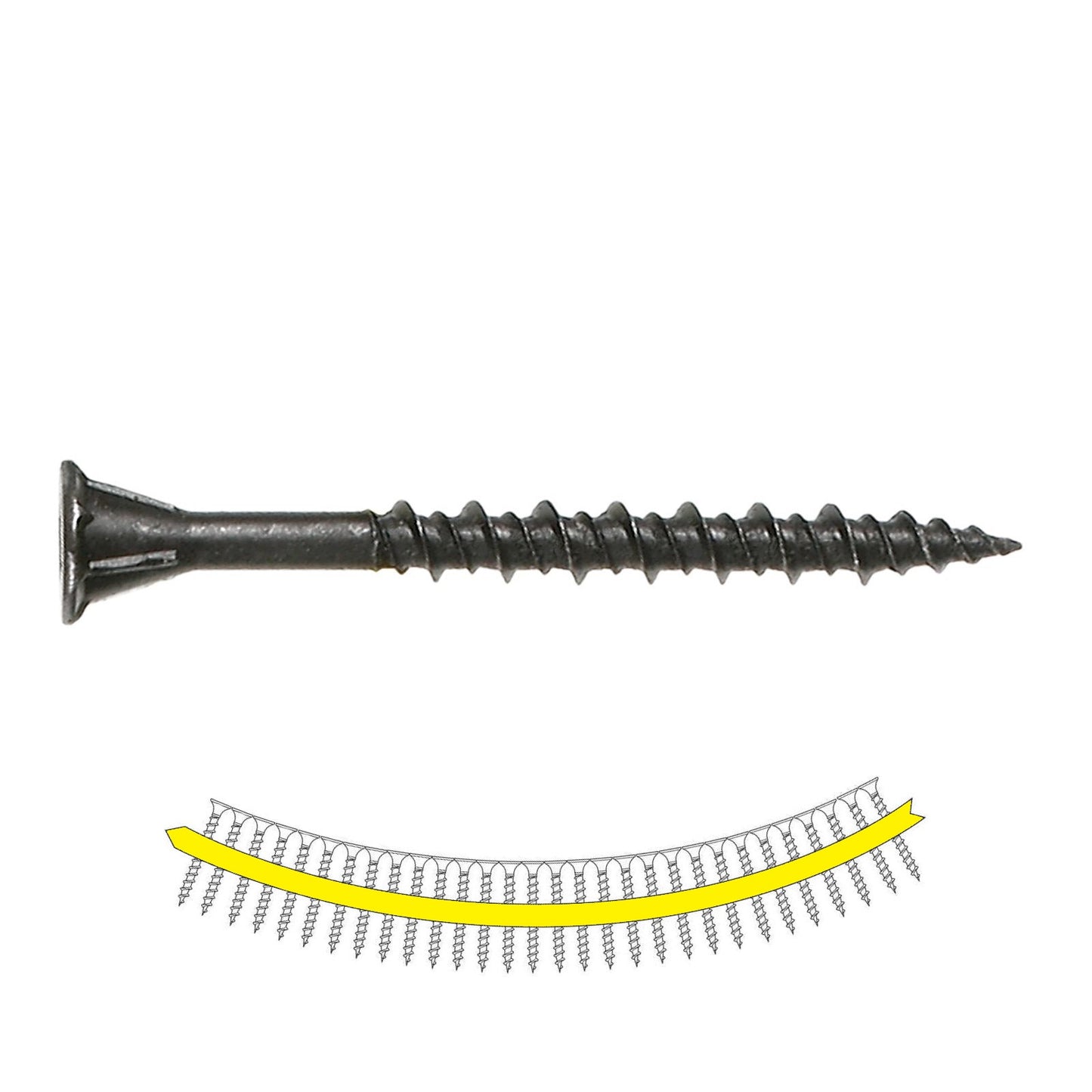 #7 x 134 inch Quik Drive WSHL Subfloor Screw Black Phosphate Pkg 2000 image 1 of 2