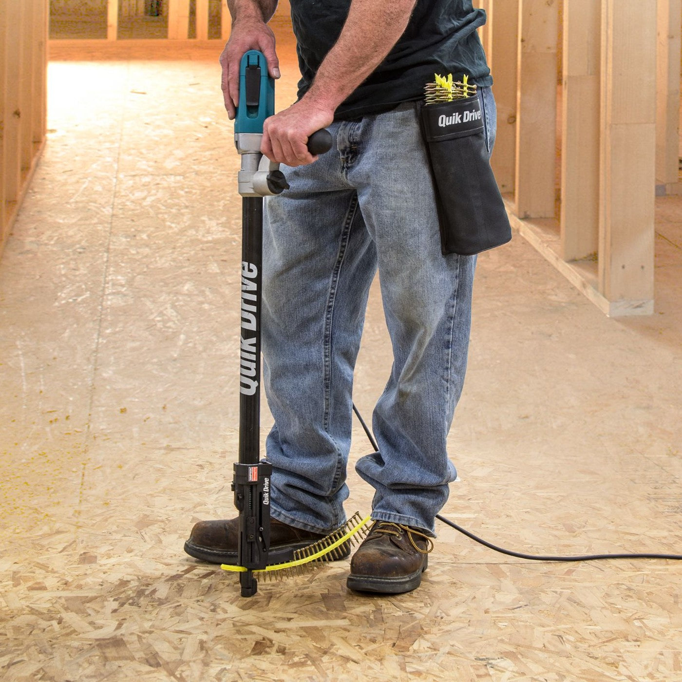 #9 x 2 inch Quik Drive WSV Subfloor Screw Yellow Zinc Pkg 2000 image 1 of 3 image 2 of 3 image 3 of 3