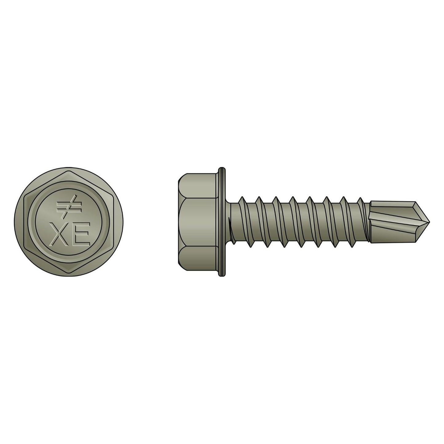 #10 x 34 inch XE Exterior Structural Metal Screw Quik Guard Coating Pkg 1000
