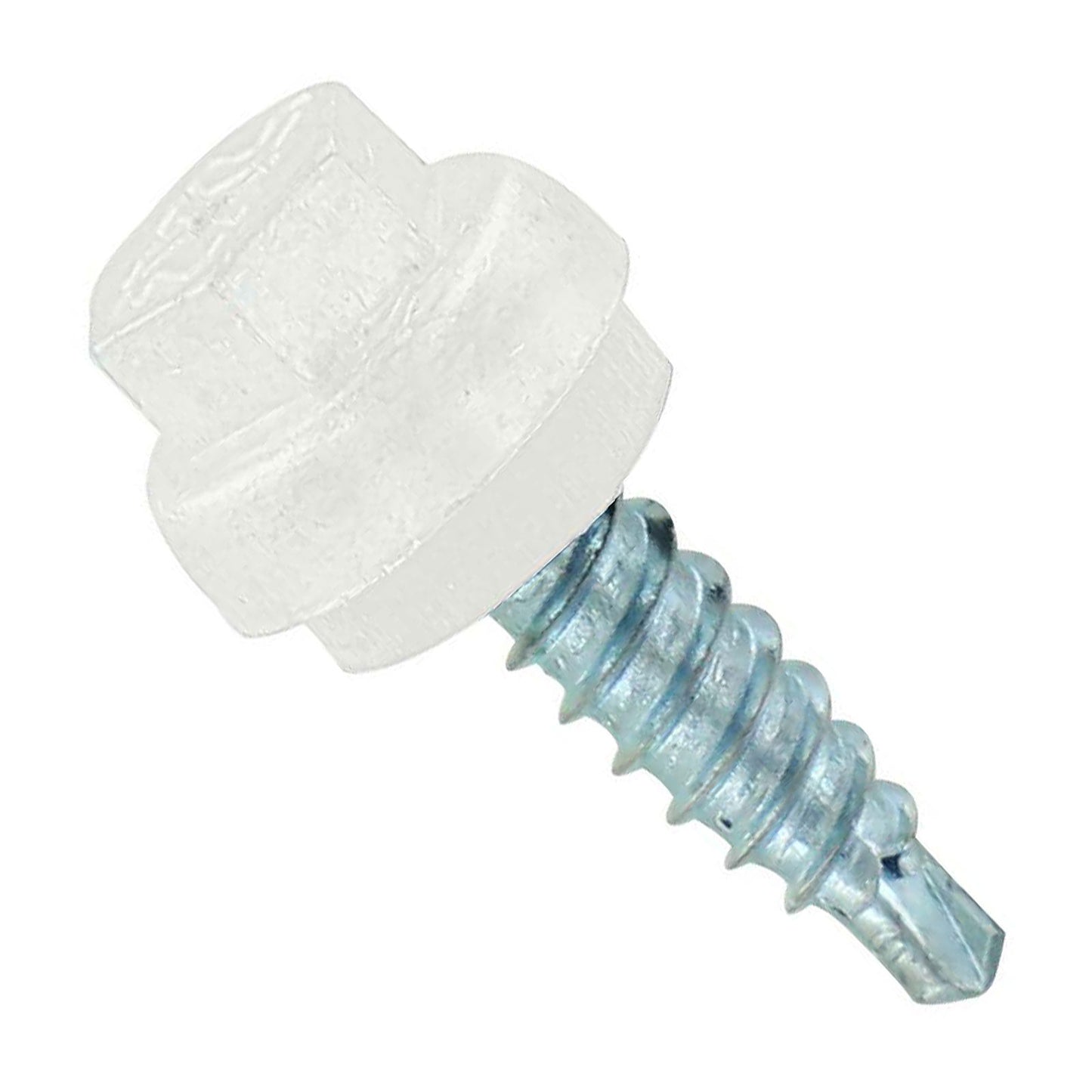 #12 x 3/4 inch ZXL Woodbinder Metal Roofing Stitch Screw Bright White Pkg 250 image 1 of 2