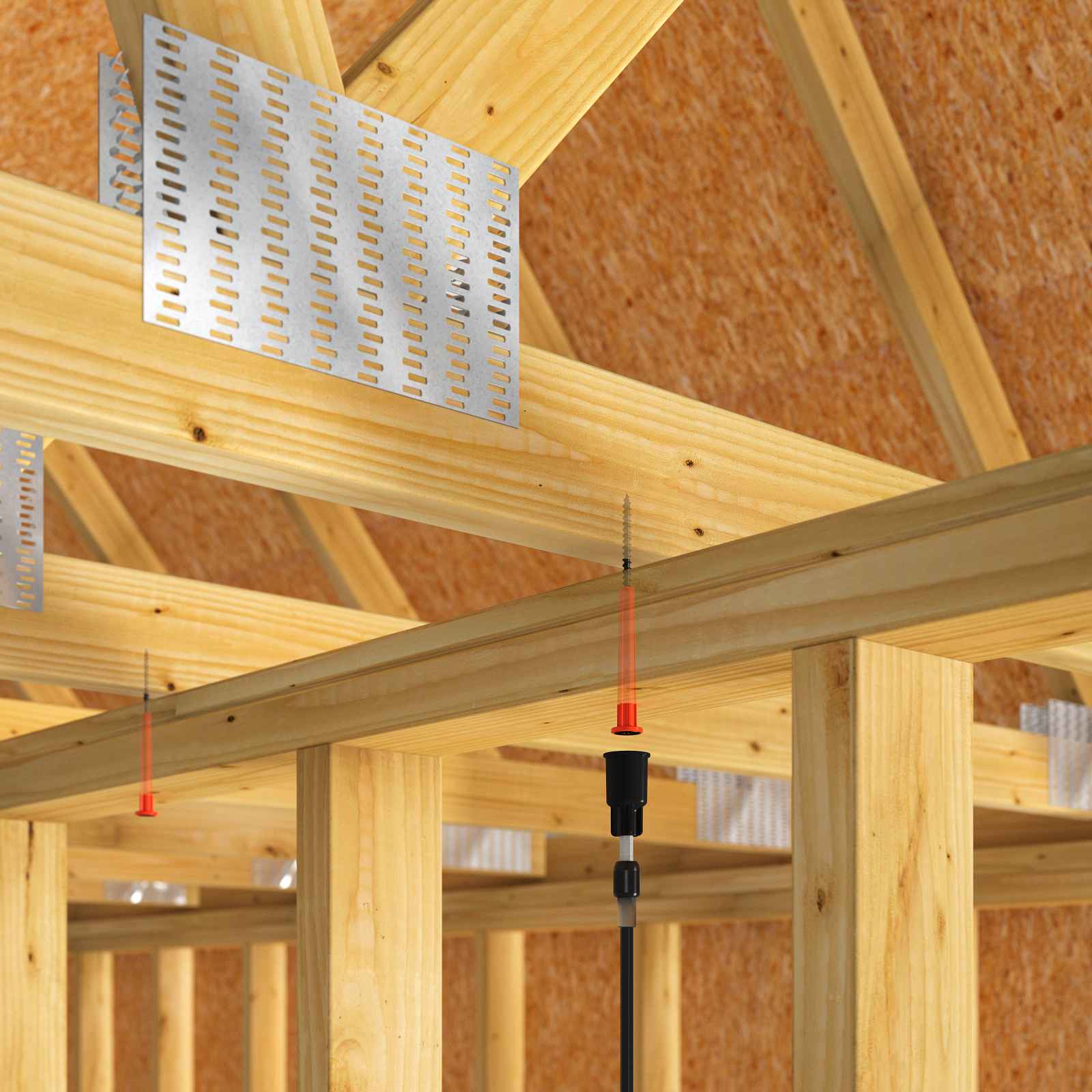 Simpson 0.140" x 5" SDPW Deflector Screw - Orange E-Coat