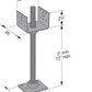 Simpson PPBF44 Adjustable Porch Post Base- Gray Painted