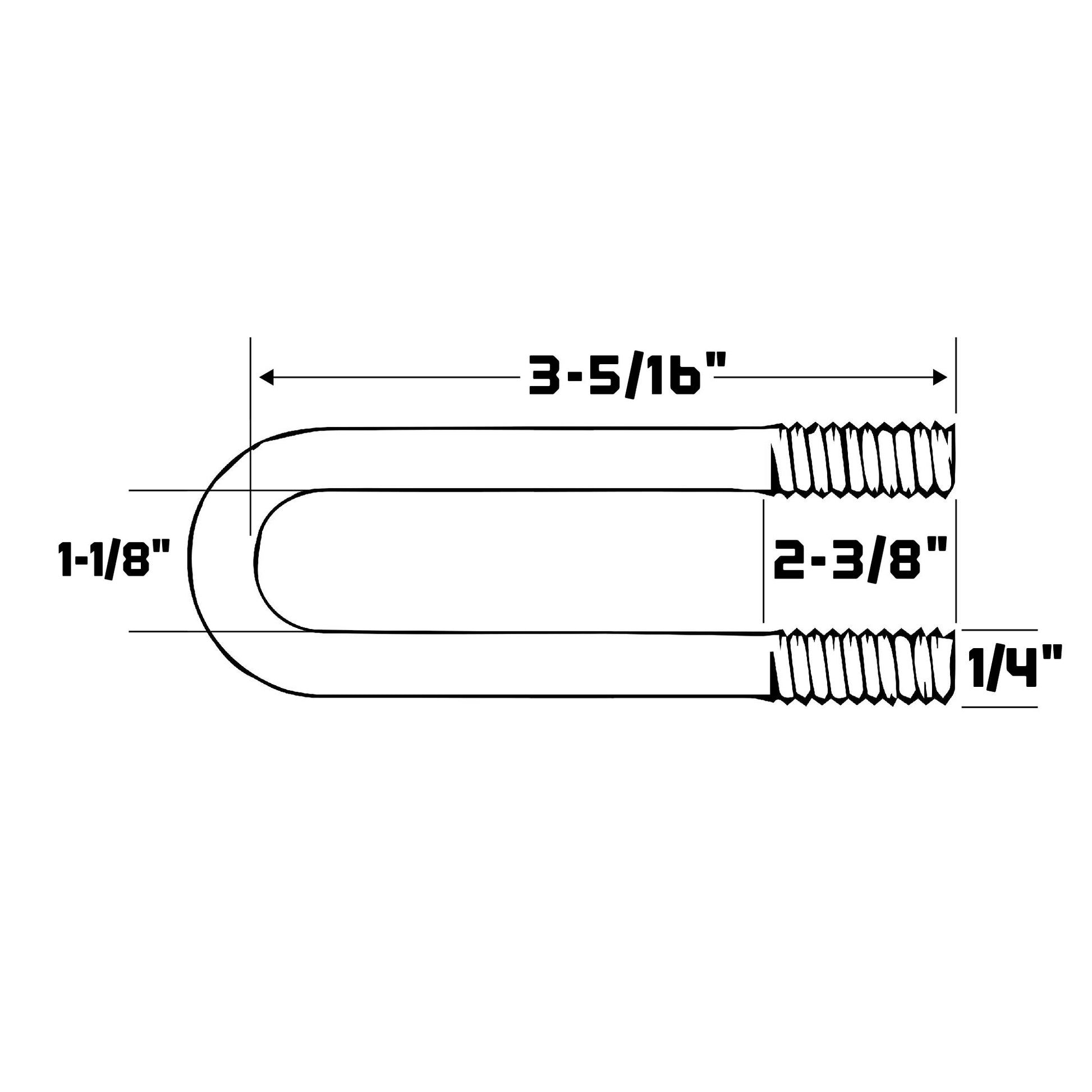 3/4" Zinc Pipe U Bolt