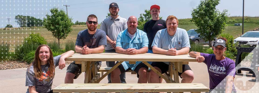 Fasteners Plus team DIY picnic table