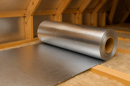 radiant barrier insulation in an attic