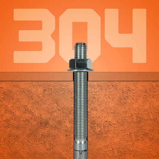 304 Stainless Steel Strong Bolt 2 Anchors