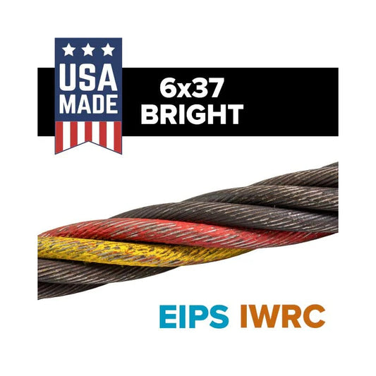 6x37 Bright Wire Rope - IWRC - Domestic