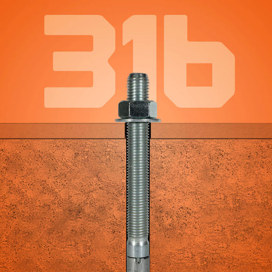 316 Stainless Steel Strong Bolt 2 Anchors