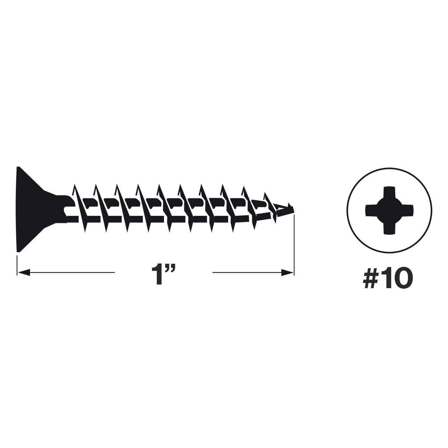 Spax Screws Flat Countersunk Head - Zinc-Plated - Illustration