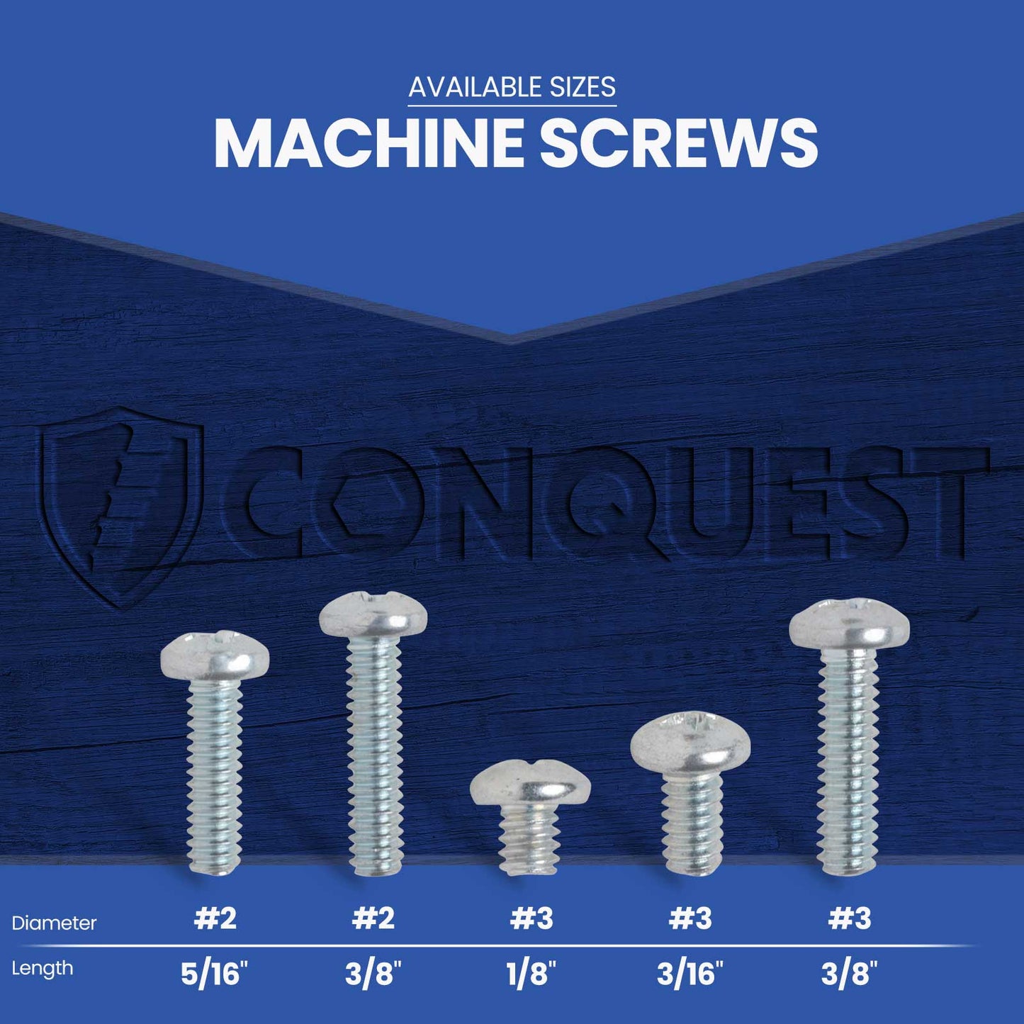 size variations for MSPPZ machine screws