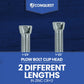 clip head zinc plow bolt lengths available