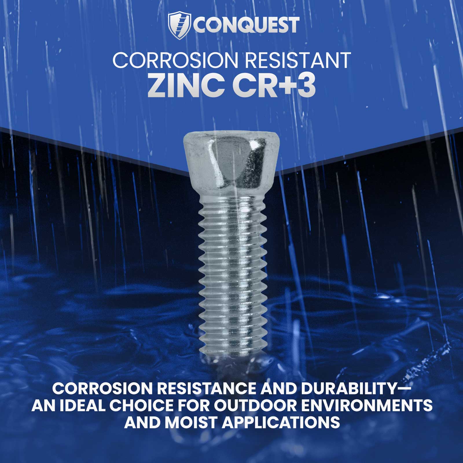 corrosion resistant zinc cr+3 finish