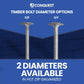 timber bolts 2 diameters available