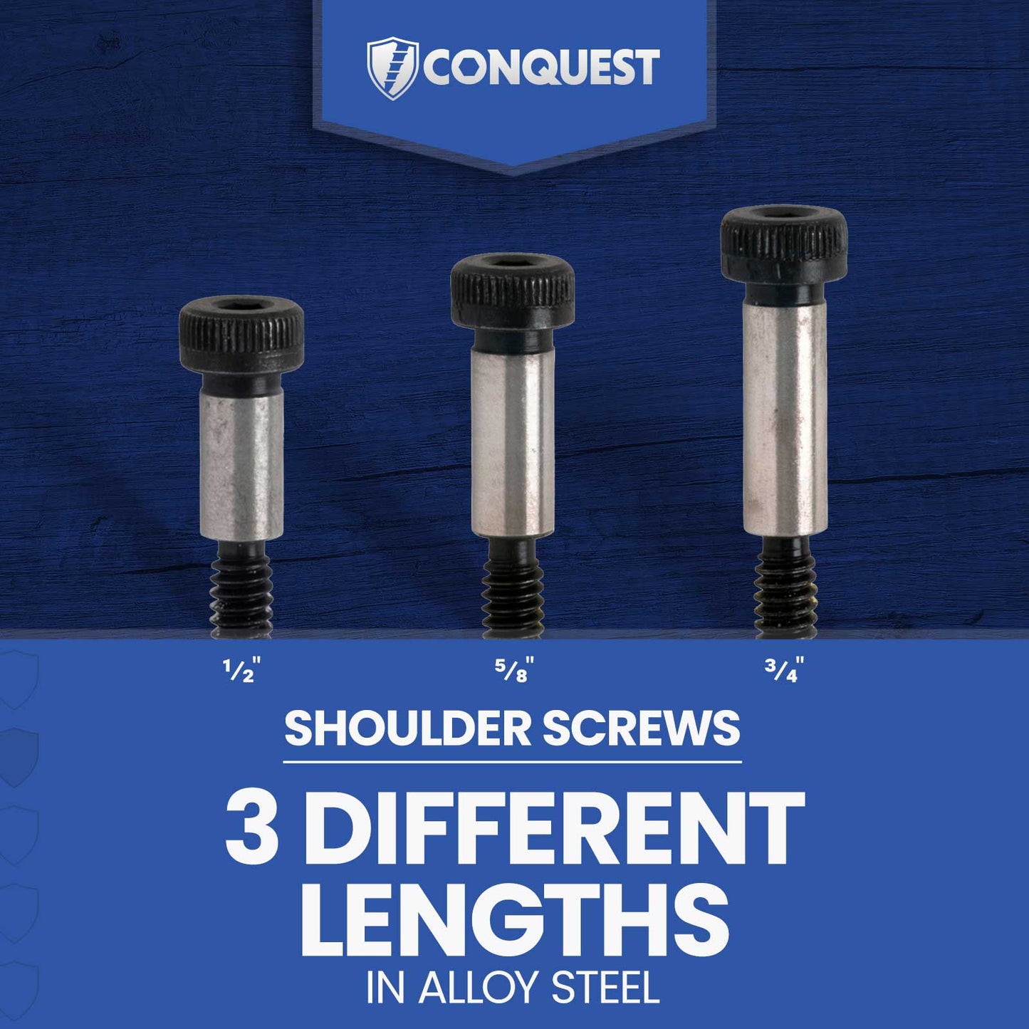 nylon patch shoulder screw lengths available 