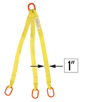 1"x3' (1 ply) Triple Leg Nylon Sling w/ Master Link Both Ends
