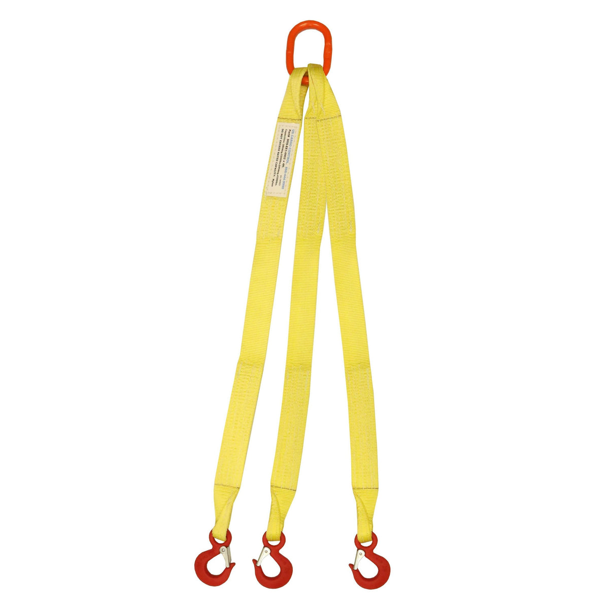 1"x14' (2 ply) Triple Leg Nylon Sling w/ Master Link & Sling Hook