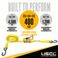 1" x 20' Ratchet Strap w/ S-Hook | 10-Pack