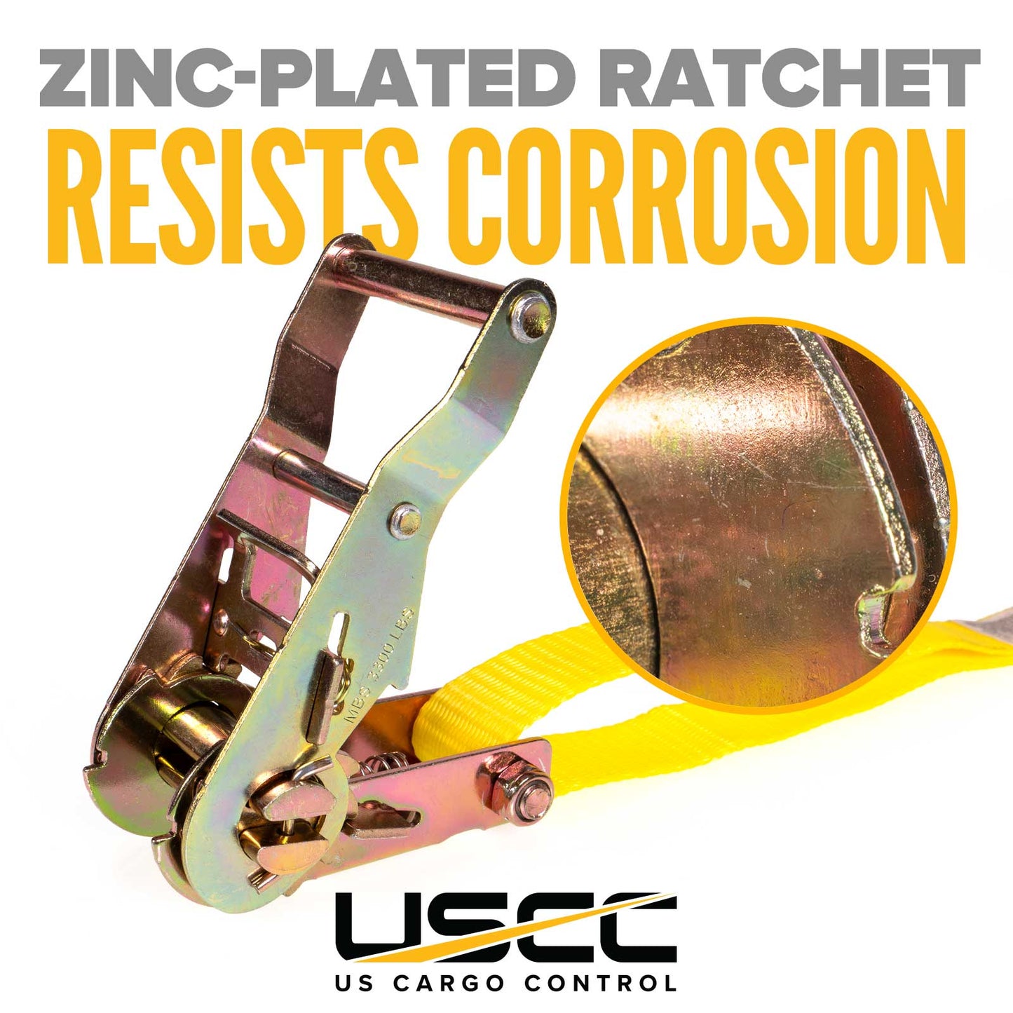 1" x 15' Ratchet Strap w/ S-Hook | 960-Pack (Pallet)