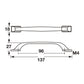 Hafele Beaulieu Cabinet Handle Illustration
