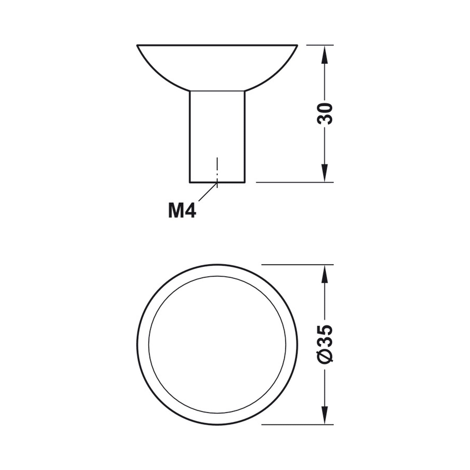 Hafele Eclipse Cabinet Knob - Illustration