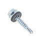 10-16 x 1" HWH Steelbinder Self-Drilling Metal Roofing Screw w/Washer - Electro-Galvanized, Pkg 250