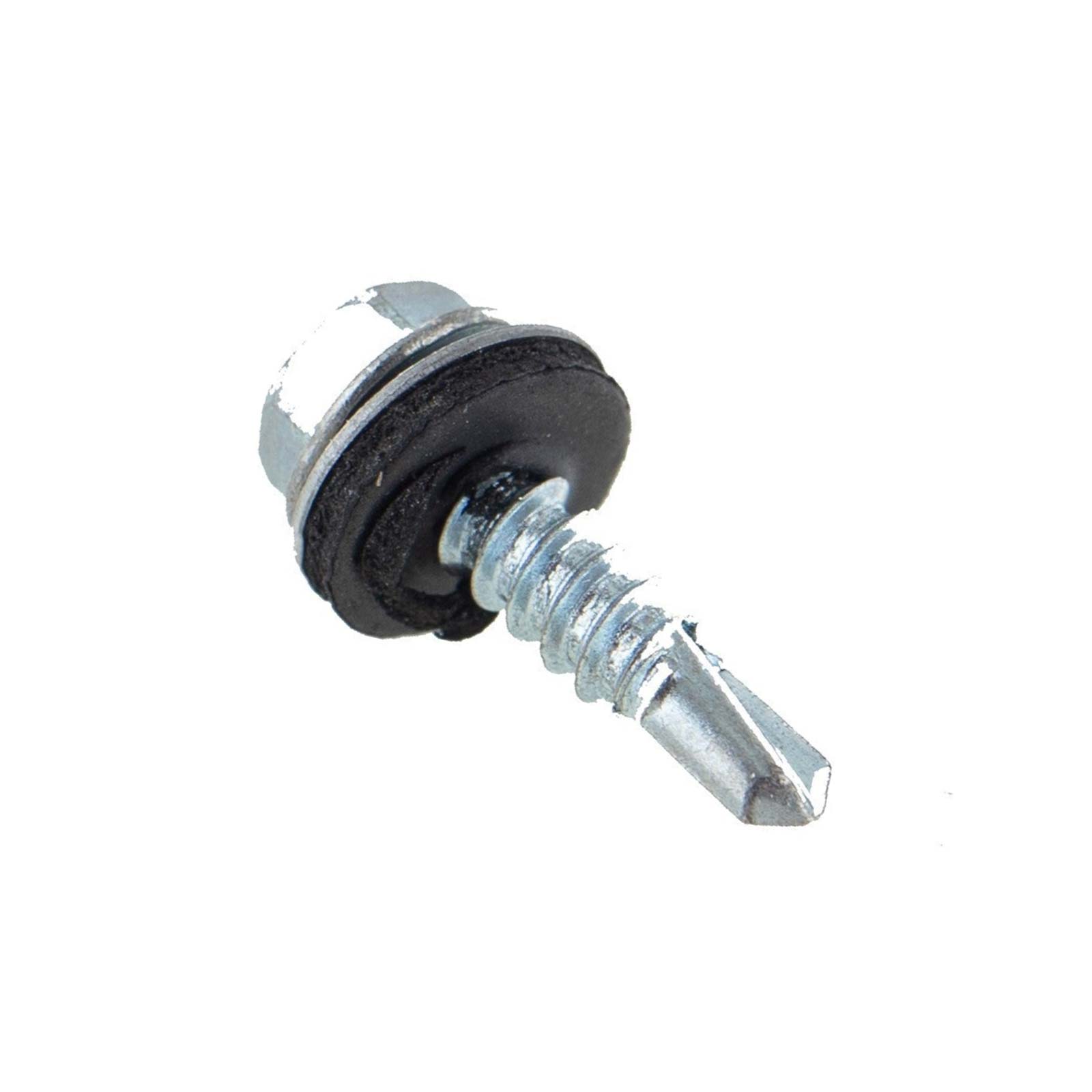 10-16 x 3/4" HWH Steelbinder Self-Drilling Metal Roofing Screw w/Washer - Electro-Galvanized, Pkg 250