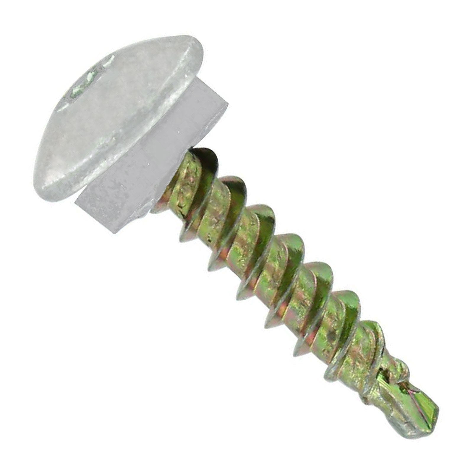 #10 x 1" Eclipse Woodbinder Metal Roofing Screw - Polar White