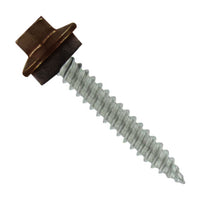 #10 x 1" SS Woodbinder Metal Roofing Screw - Koko Brown