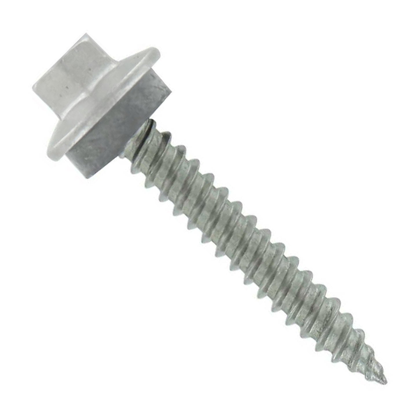 #10 x 1" SS Woodbinder Metal Roofing Screw - Polar White