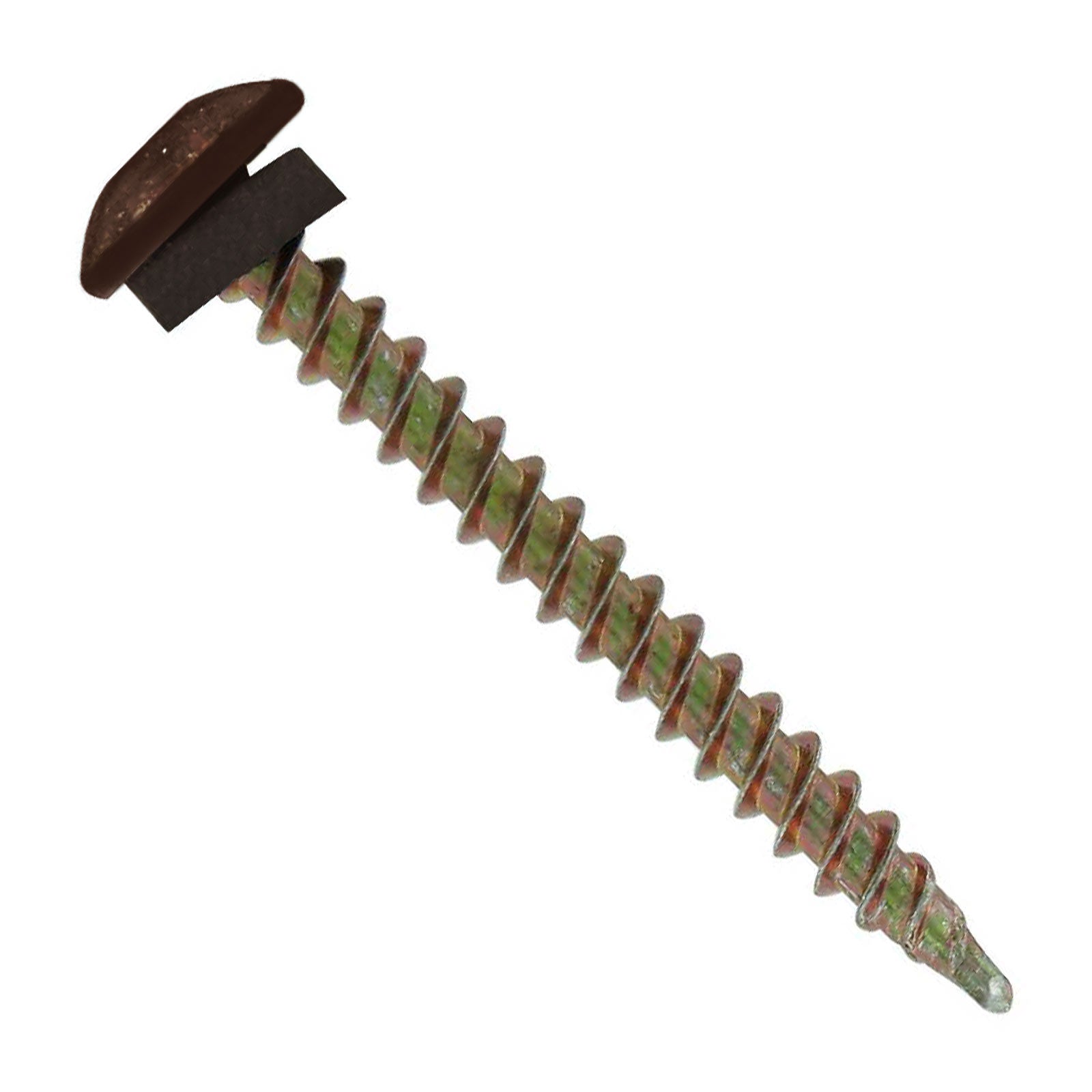 #10 x 2" Eclipse Woodbinder Metal Roofing Screw - Koko Brown