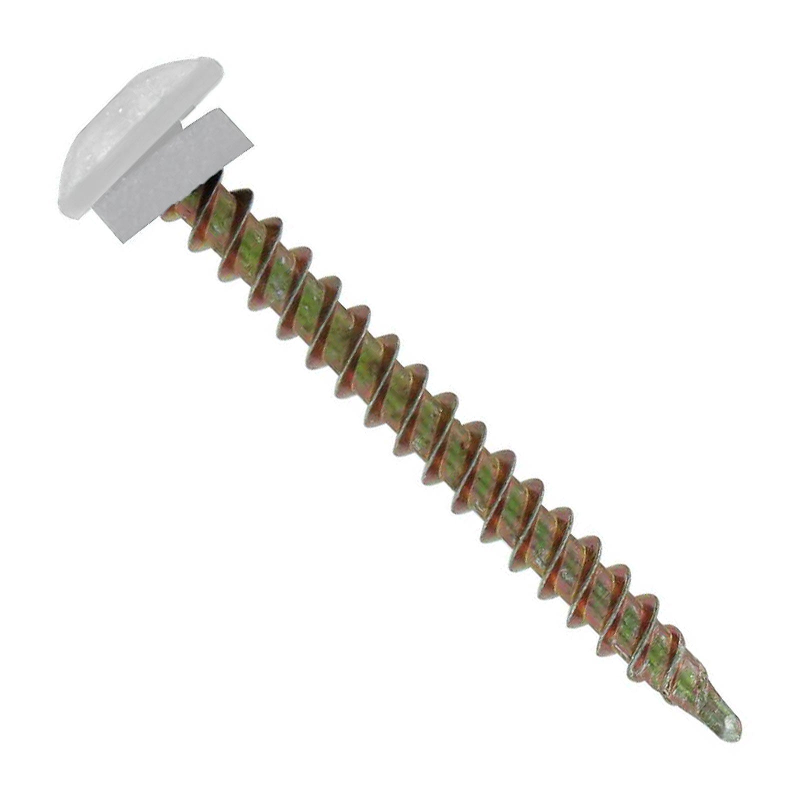 #10 x 2" Eclipse Woodbinder Metal Roofing Screw - Polar White