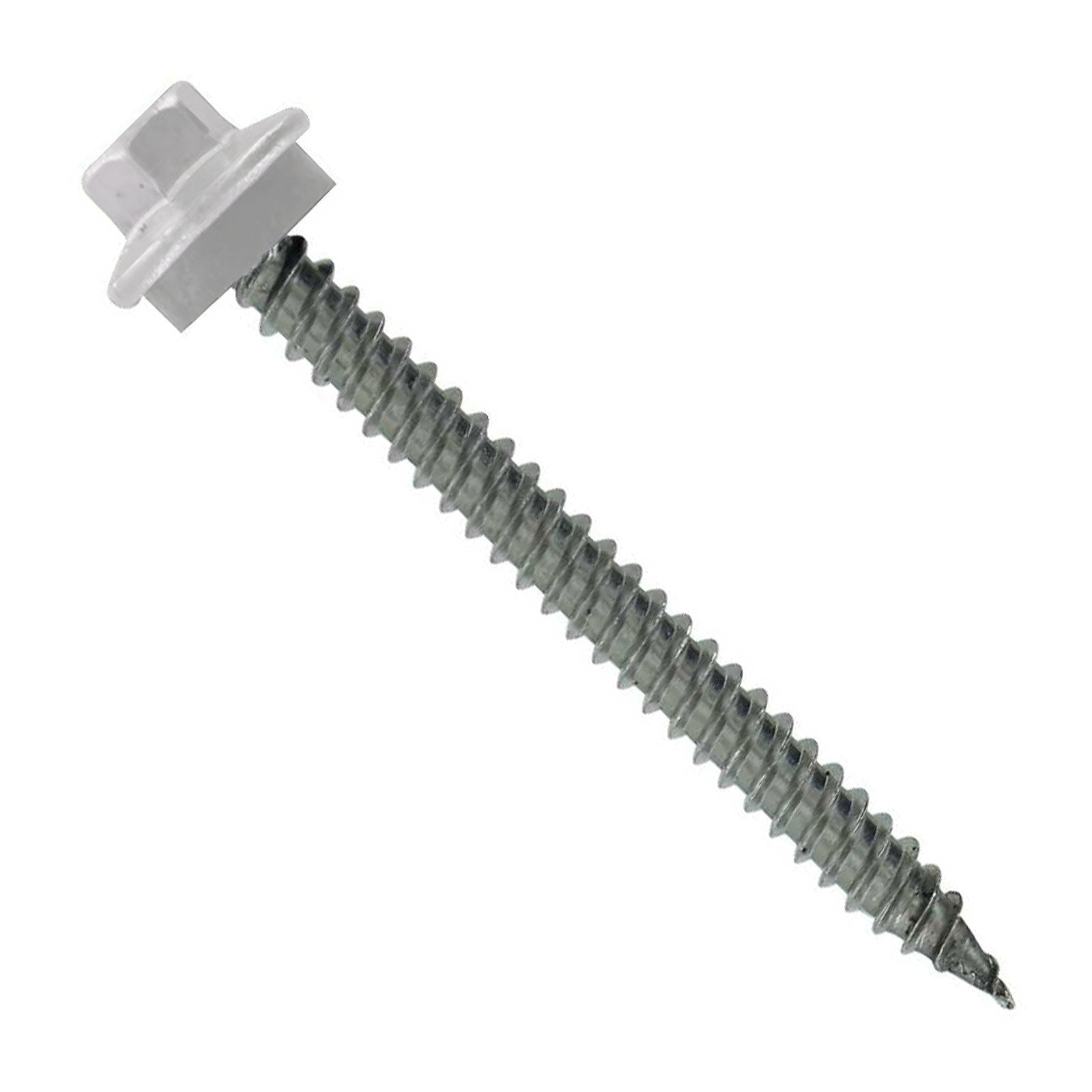 #10 x 2" SS Woodbinder Metal Roofing Screw - Polar White