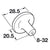 Hafele Elite TAG Hardware Classic Collection Cabinet Knob - Illustration