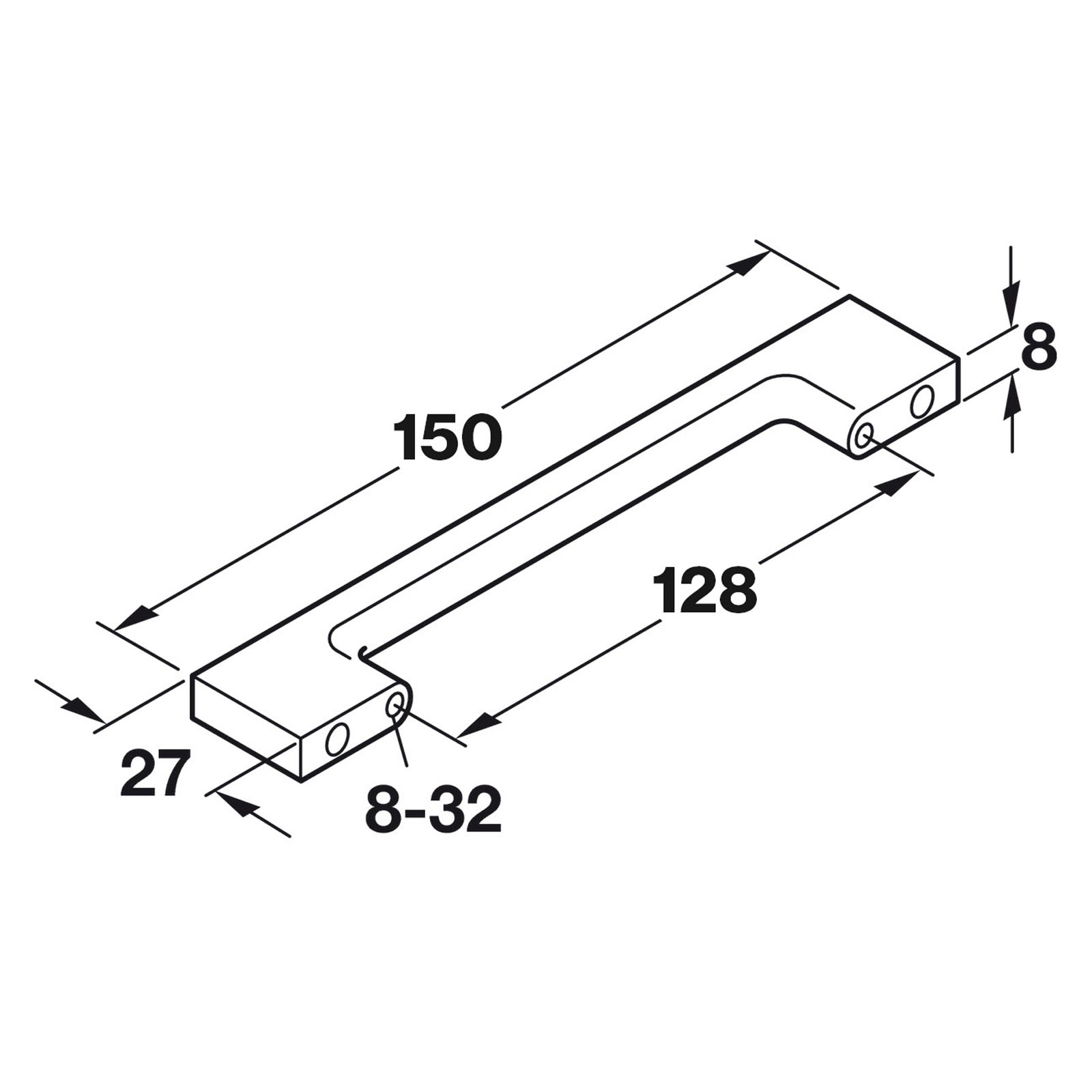 Hafele Elite TAG Hardware Classic Collection Handle Matte Al