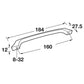 Hafele Elite TAG Hardware Transitional Collection Cabinet Handle - Illustration