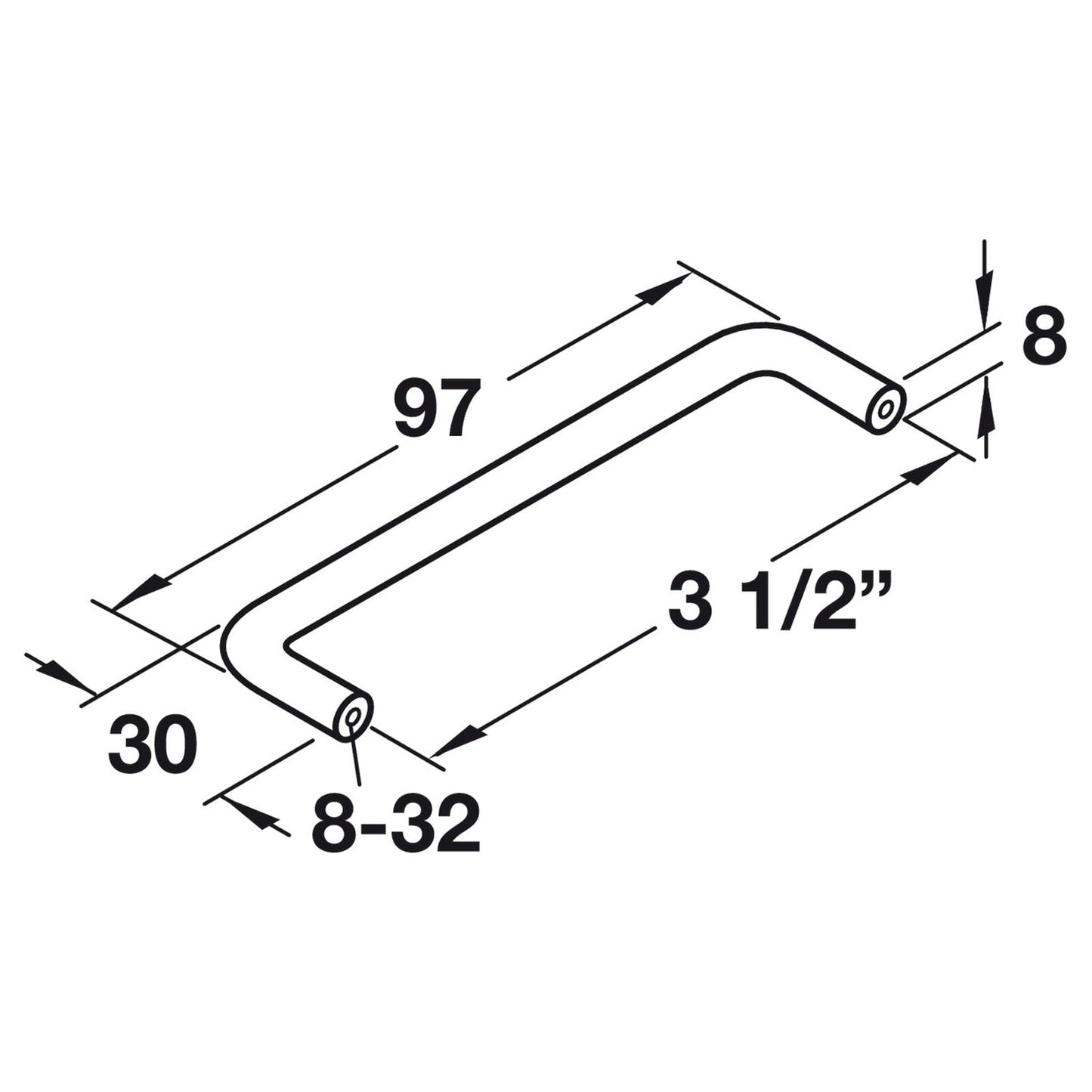 Hafele Essentials Wire Pull - Illustration