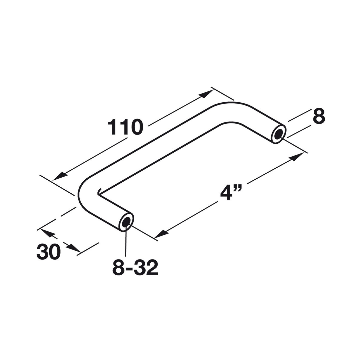 Hafele Brass Essentials Wire Pull - Illustration