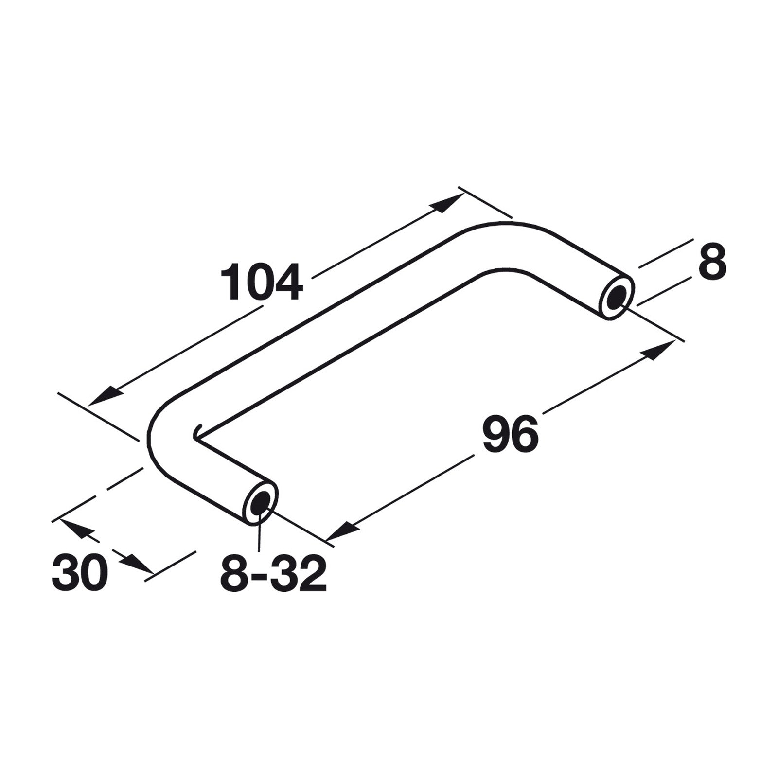 Hafele Brass Essentials Wire Pull - Illustration