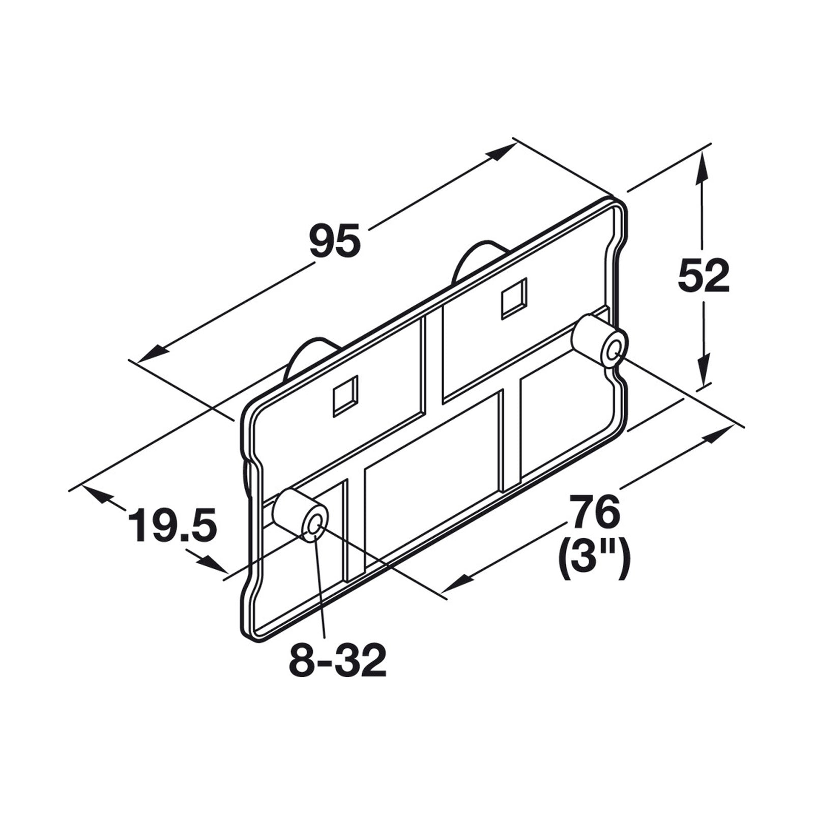 Hafele Mission Bail Handle - Illustration