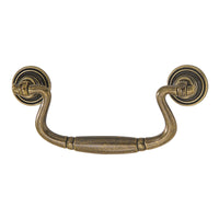 Hafele Charleston Drop Cabinet Handle - Antique Bronze 