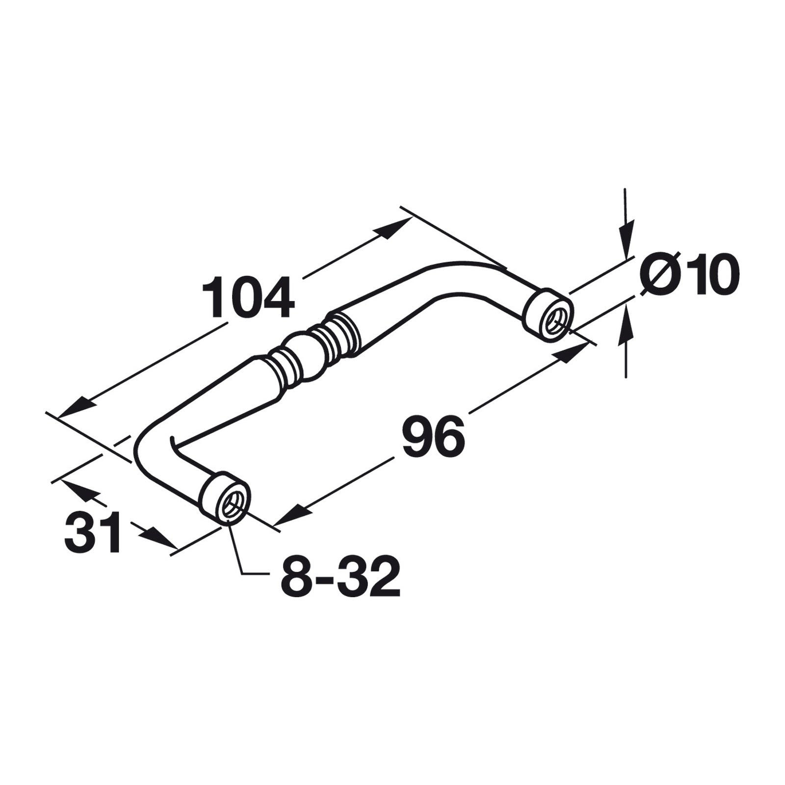 Hafele Chelsea Cabinet Handle - Illustration