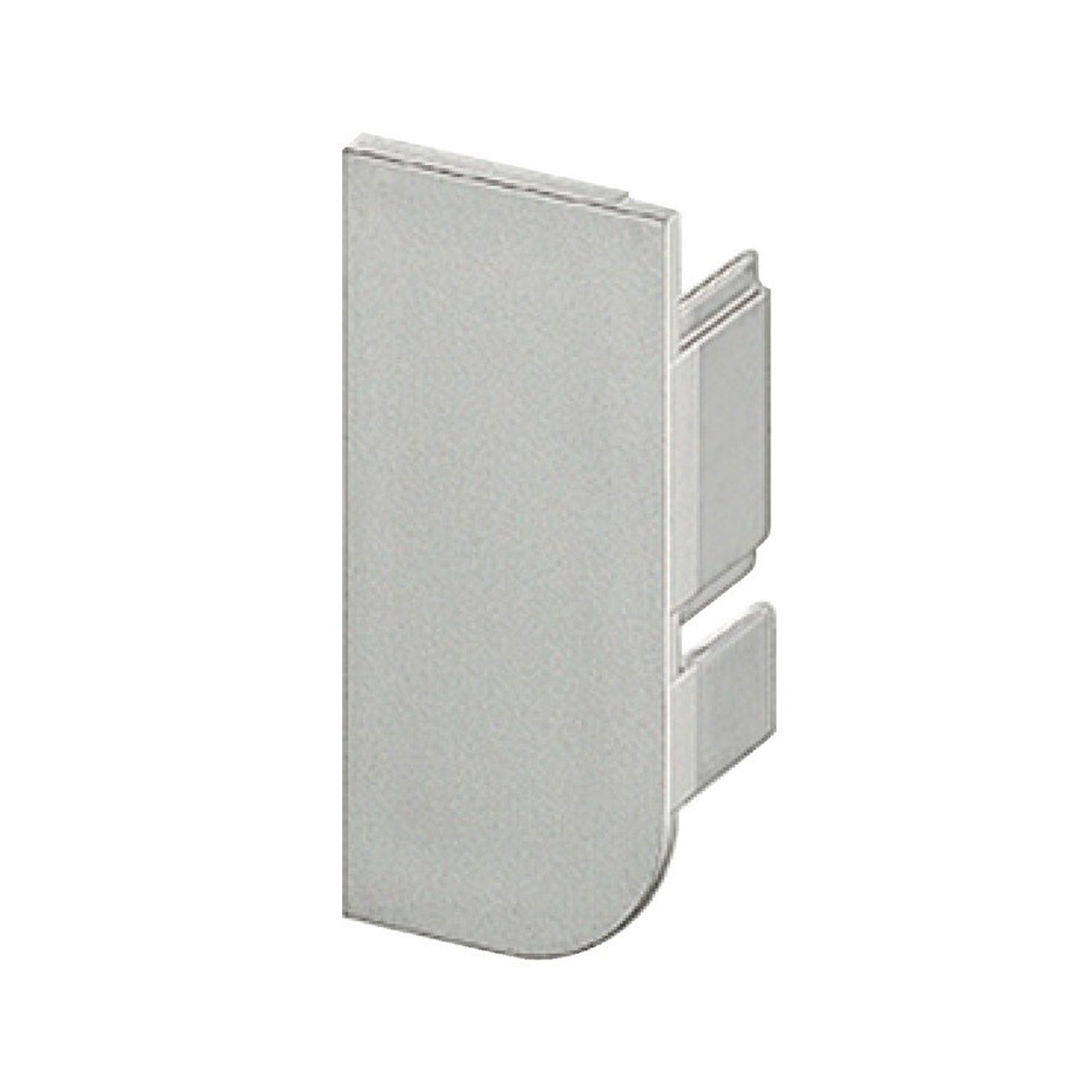 Hafele Passages L-Profile Right End Cap - Matte Aluminum