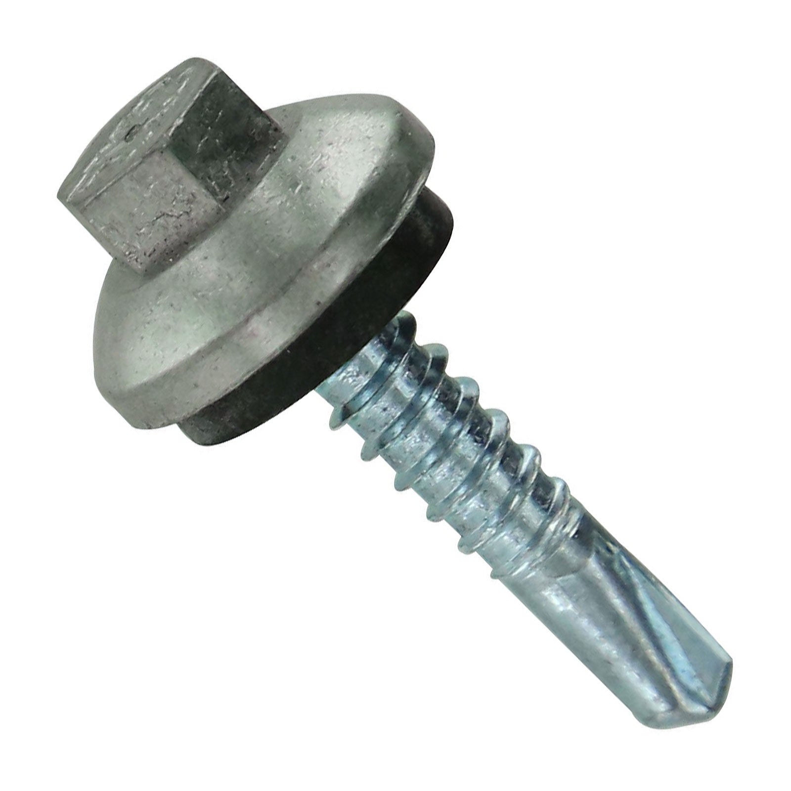 #12 x 1 ZXL Steelbinder Metal Roofing Screw Ash Gray, Pkg 250