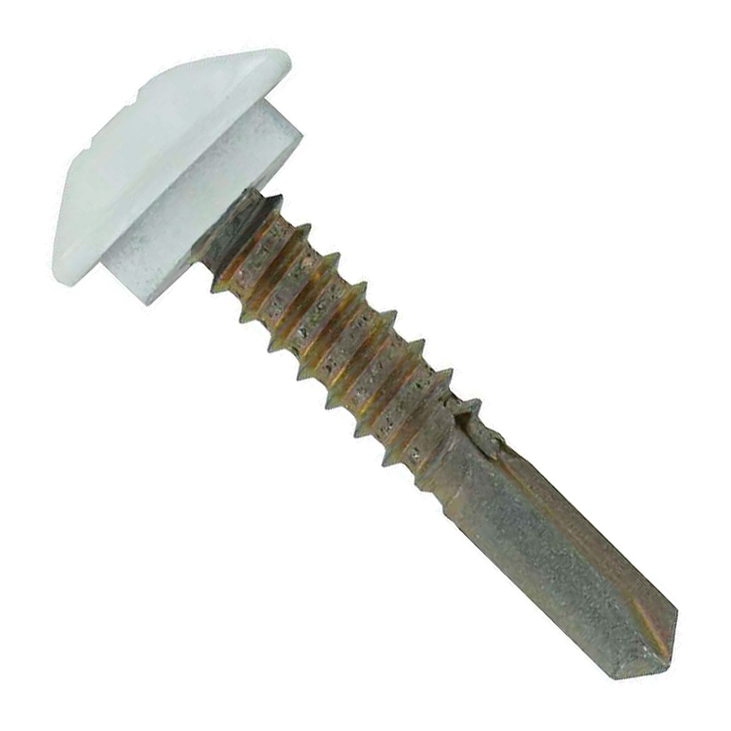#12-14 x 1-1/4" Eclipse Steelbinder Self-Drilling Metal Roofing Screw - Polar White, Pkg 250