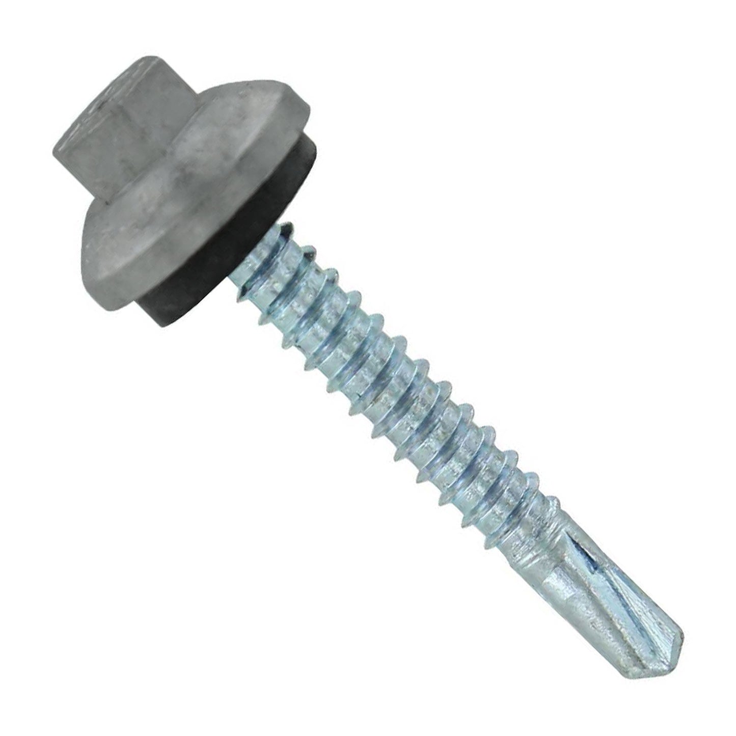 #12 x 1-1/2 ZXL Steelbinder Metal Roofing Screw Ash Gray, Pkg 250